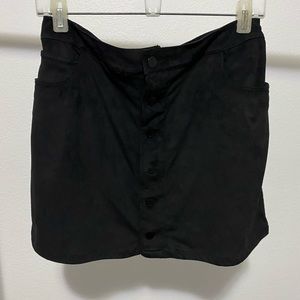 NWOT Express Black Suede Mini Skirt